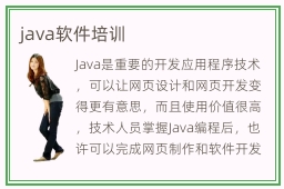 java软件培训