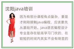 沈阳java培训