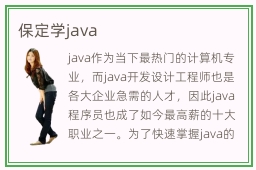 保定学java