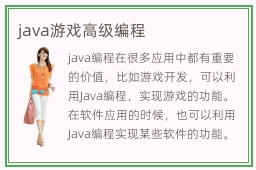 java游戏高级编程