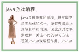 java游戏编程